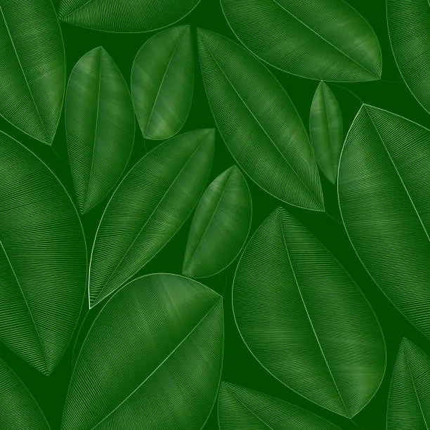 Vector illustration of Texture with leaves