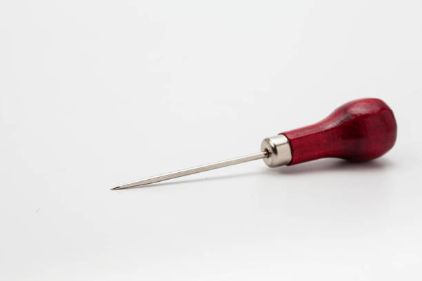 Handmade Awl With Wooden Handle - Spiked Metal Tool For Indenting - Pointed Blade For Punching Holes For Nail, Screw, Or Bolts - Ideal For Arts And - View #3