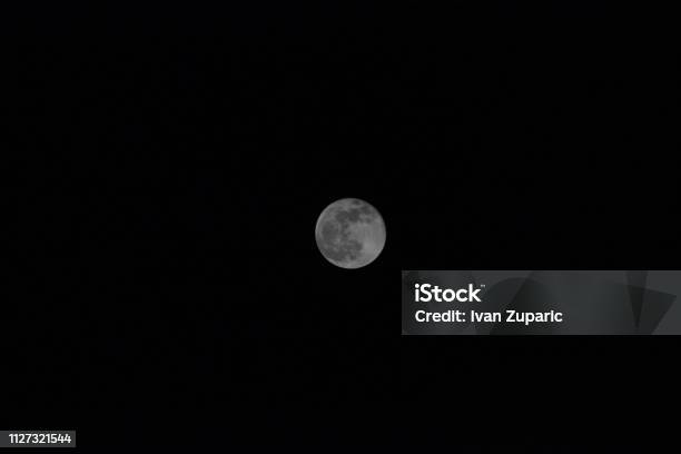 Full Moon In The Center Stock Photo - Download Image Now - Astronomy, Austria, Beauty In Nature