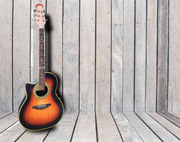 istock Electric guitar wood, isolated from the background 1127322790