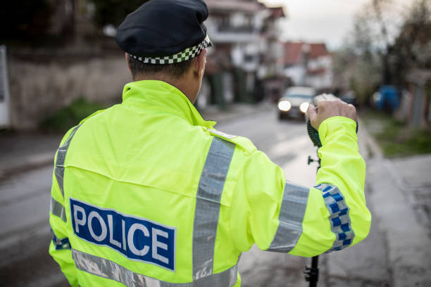 istock Traffic police man on duty 1127322882