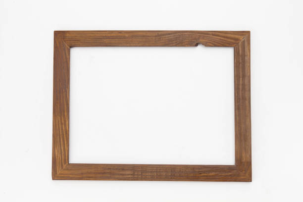 istock Wooden frame for painting or picture on white background 1127323114