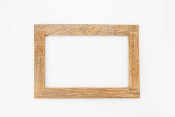 istock Wooden frame for painting or picture on white background 1127323129