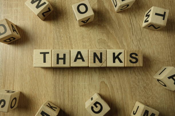 istock Thanks word from wooden blocks 1127324981