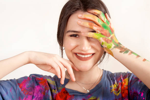 istock beautiful artist woman painter 1127329212
