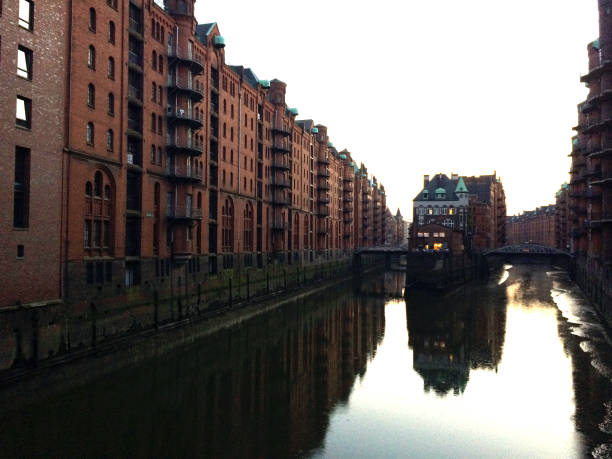 istock Speicherstadt Hamburg at sunset 1127332428