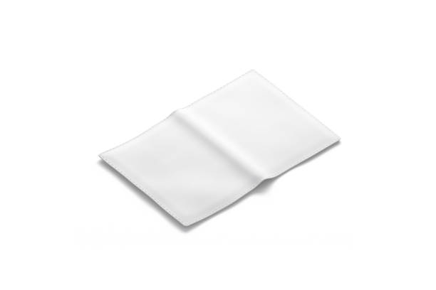 istock Blank white passport cover mockup, back side view, isolated 1127333523