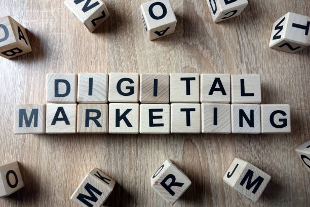 istock Digital marketing text from wooden blocks 1127337747