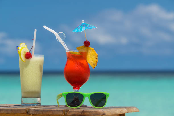 istock cocktail on the beach. Concept of luxury vacation. 1127337819