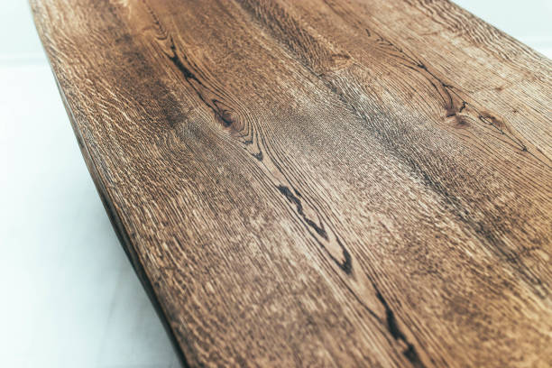 istock wooden table from solid oak, alder. Exclusive furniture from natural materials. 1127338647