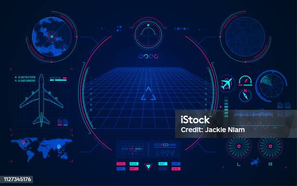 Aviation Technology Stock Illustration - Download Image Now - Airplane, Cockpit, Commercial Airplane