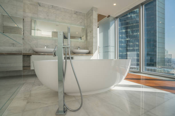 istock beautiful interior bathroom of a modern house 1127345256