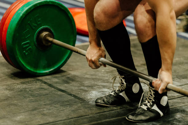 istock exercise deadlift male powerlifter 1127348055
