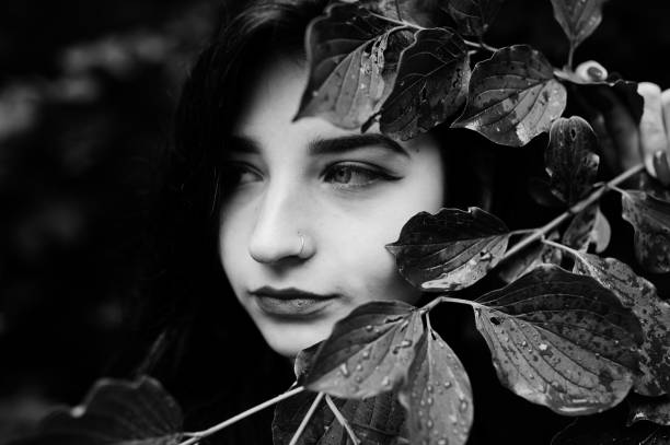 istock Sensual girl all in black 1127351542