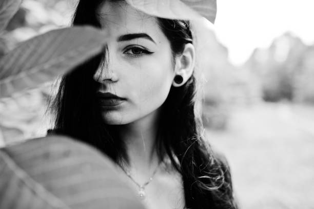 istock Sensual girl all in black 1127351576