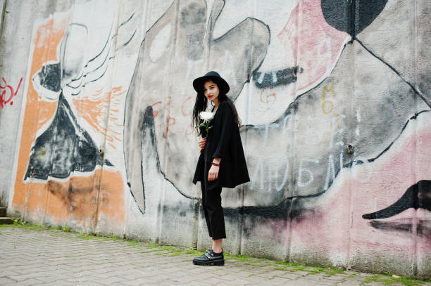 istock Sensual girl all in black 1127351591