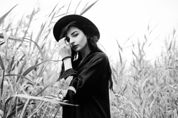 istock Sensual girl all in black 1127351622