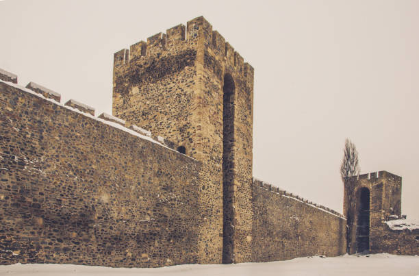 istock Fortress and Defensive wall in winter 1127353674