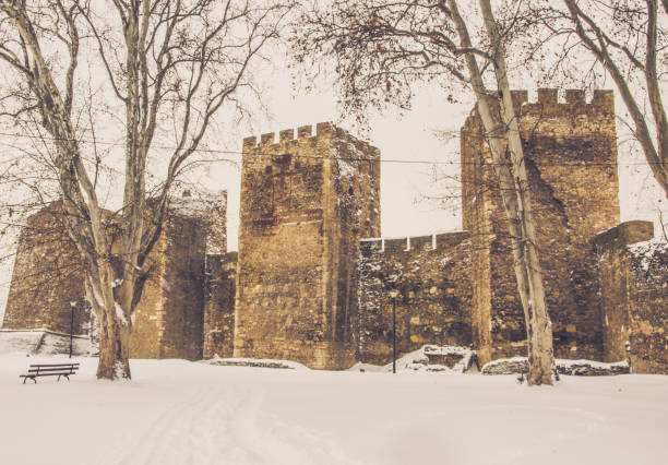 istock Fortress and Defensive wall in winter 1127353706