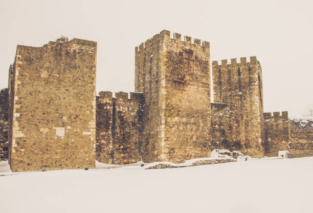 istock Fortress and Defensive wall in winter 1127353736