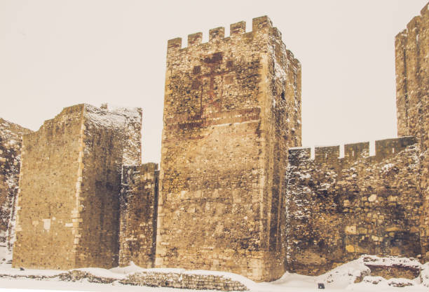 istock Fortress and Defensive wall in winter 1127353738