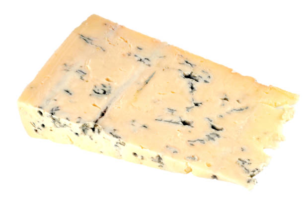 istock Piece of gorgonzola on a white background 1127357885