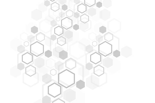 Hexagonal geometric background. Hexagons genetic and social network. Future geometric template. Business presentation for your design and text. Minimal graphic concept. Vector illustration Hexagonal geometric background. Hexagons genetic and social network. Future geometric template. Business presentation for your design and text. Minimal graphic concept. Vector illustration. dna borders stock illustrations