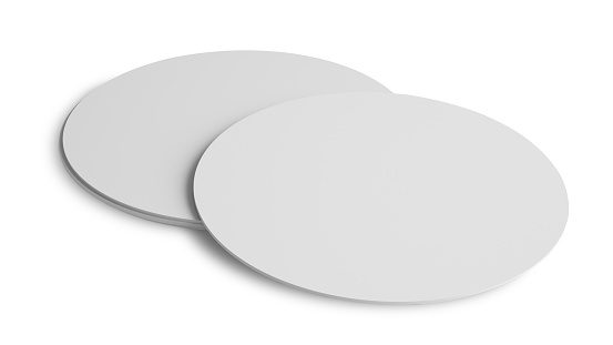 rounded coasters 3d rendering mockup