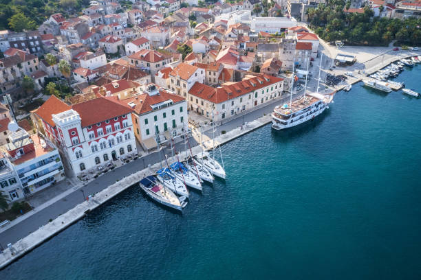 istock Vis town on island Vis, Dalmatia, Croatia 1127362415