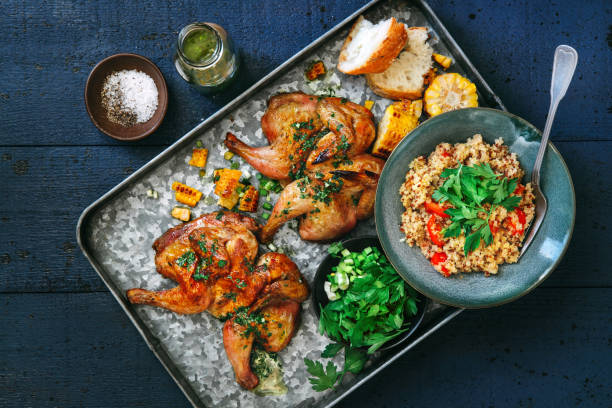 istock Grilled whole butterflied chickens 1127362624