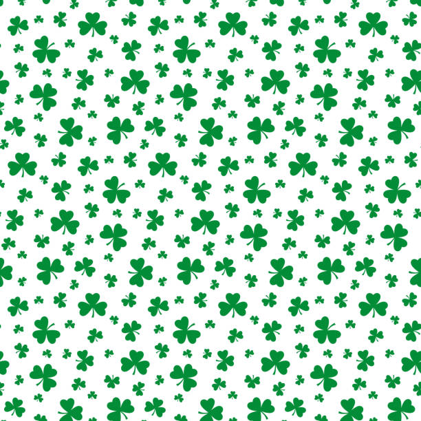 Seamless pattern with clover leaf. Saint Patrick's Day concept. Seamless pattern with clover leaf. Saint Patrick's Day concept. Vector illustration. shamrock stock illustrations