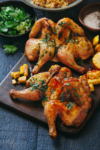 istock Grilled whole butterflied chickens 1127363428