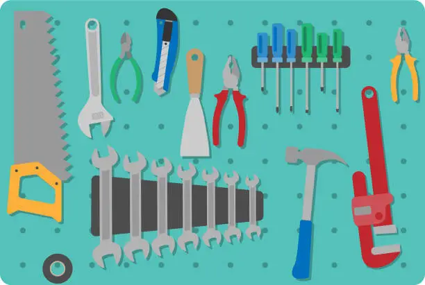 Vector illustration of Tool Board