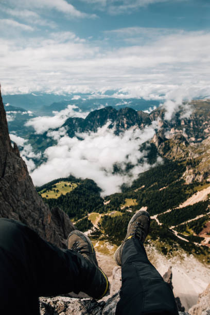 istock Sitting on top of the mountain 1127364293
