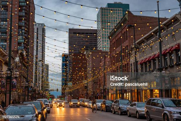 Larimer Street Denver Stock Photo - Download Image Now - Denver, Downtown District, Restaurant