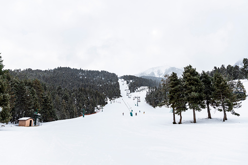 La Masella resort ski on a snowy day