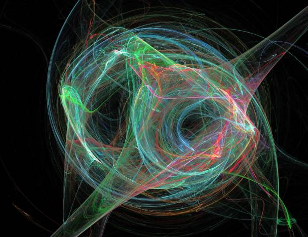 istock image of one Digital Fractal on Black Color 1127367661
