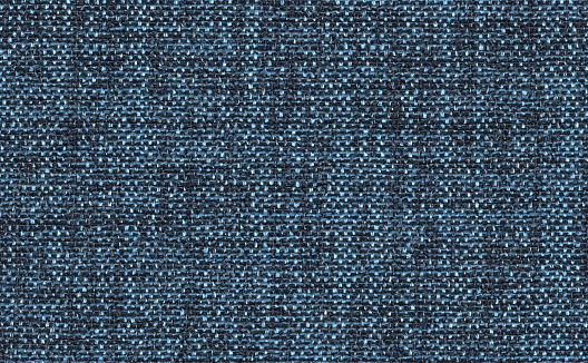 Detalle textura de la tela de color azul marino. Tira a línea oscura azul, índigo azul tela tapicería o diseño 