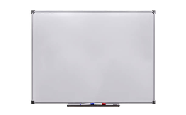 istock Business presentation office empty white board with marker pens isolated on white background mock up 1127370619