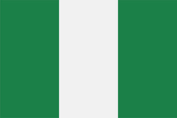 03 - United States - Rectangle Flat Nigeria - Flag Vector Flat Icon abuja stock illustrations