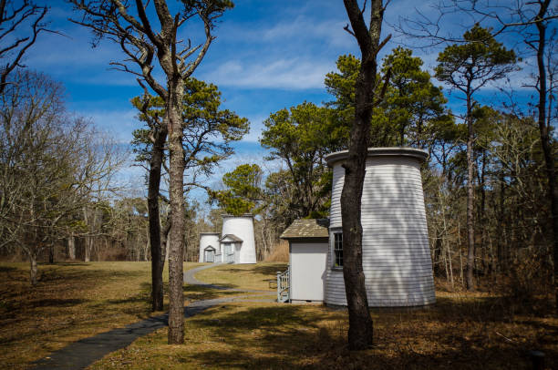 Several traditional Cape Cod cottages in Provincetown, Massachusetts