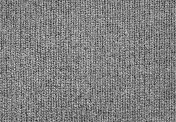 ウォーム グレー ニット ウール背景 - cable stitch ストックフォトと画像