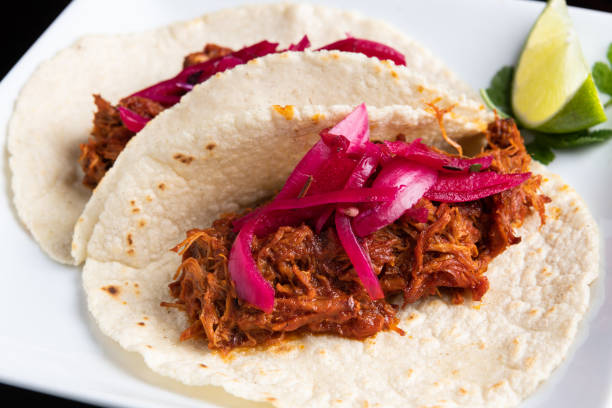 istock Tacos de Cochinita Pibil (puller pork Mexican style taco) 1127380919