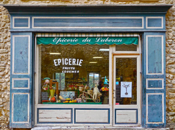 Traditional grocery in Provence, France stock photo