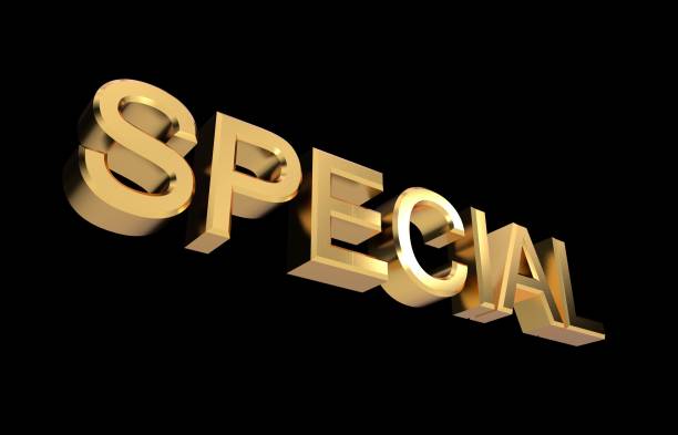 istock 3D illustration of special gold word on black background 3d rendering 1127386296