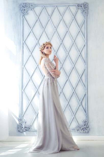 istock Elegant bride in a beautiful interior is in full growth 1127390538