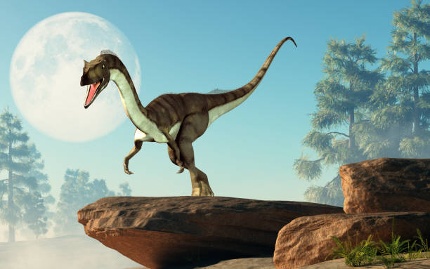 istock Coelophysis and the Full Moon 1127393552