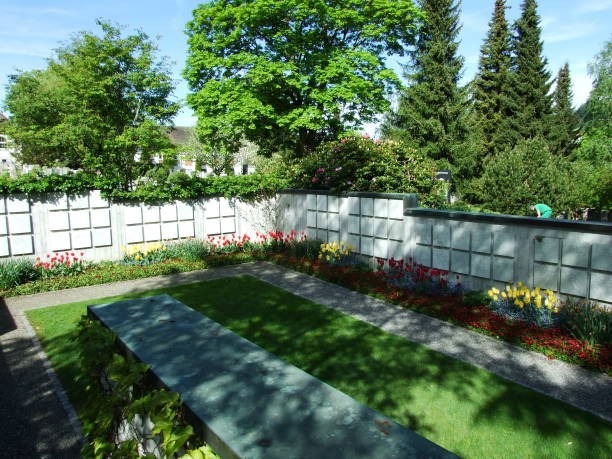istock Park at the cemetery in Herisau (Canton Appenzell Ausserrhoden, Switzerland) 1127395474
