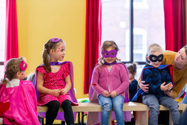 istock Children and educator preparing Valentine's day 1127402591