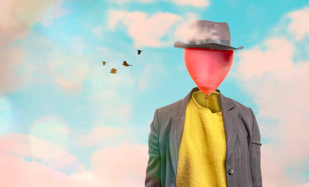 istock Woman with head in the clouds 1127410614